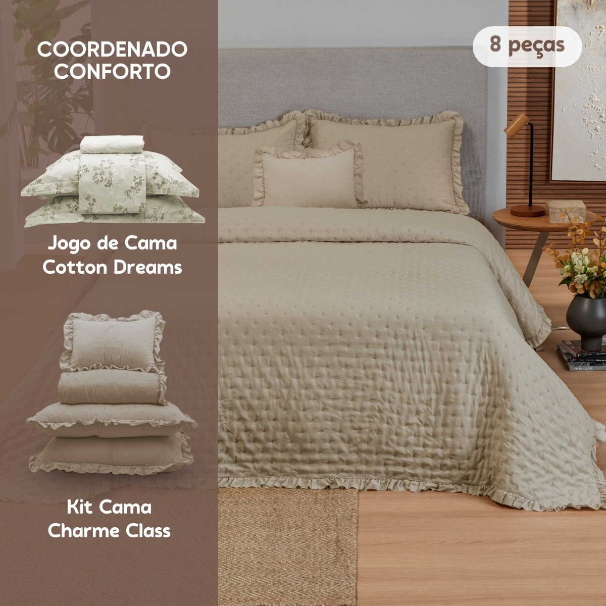 coordenado conforto bege