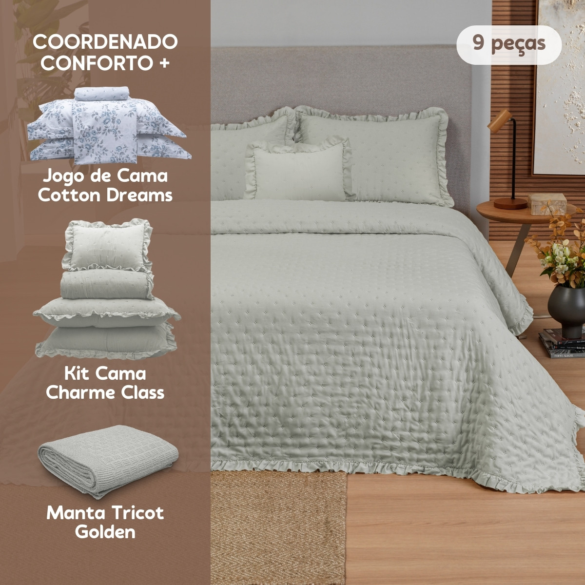 coordenado conforto plus cinza