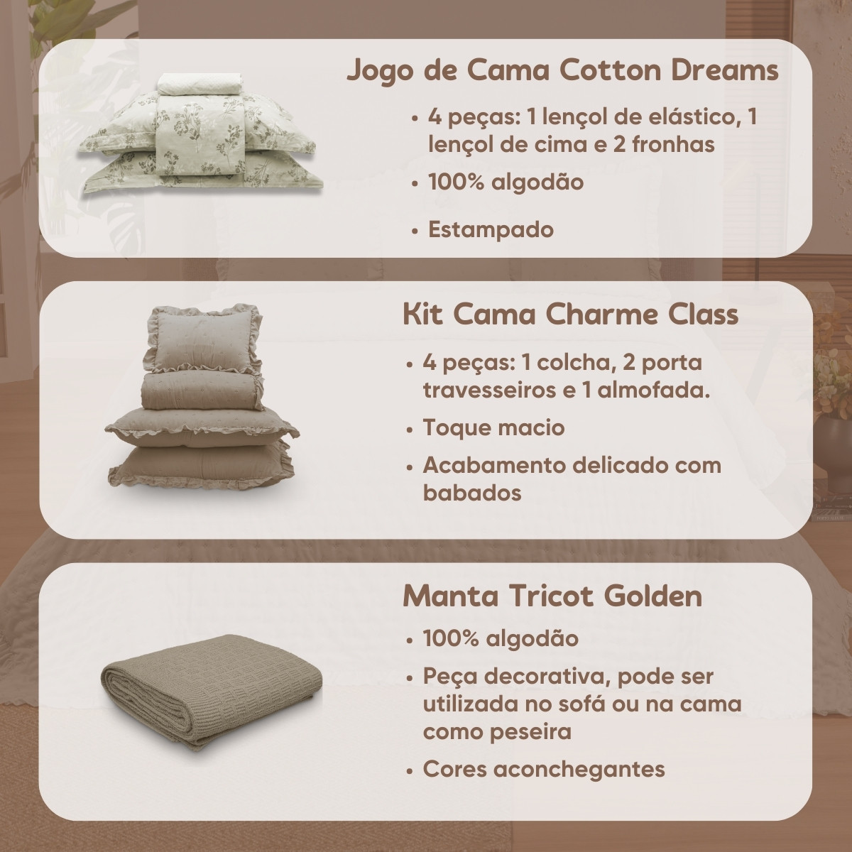 segunda pagina coordenado conforto plus bege