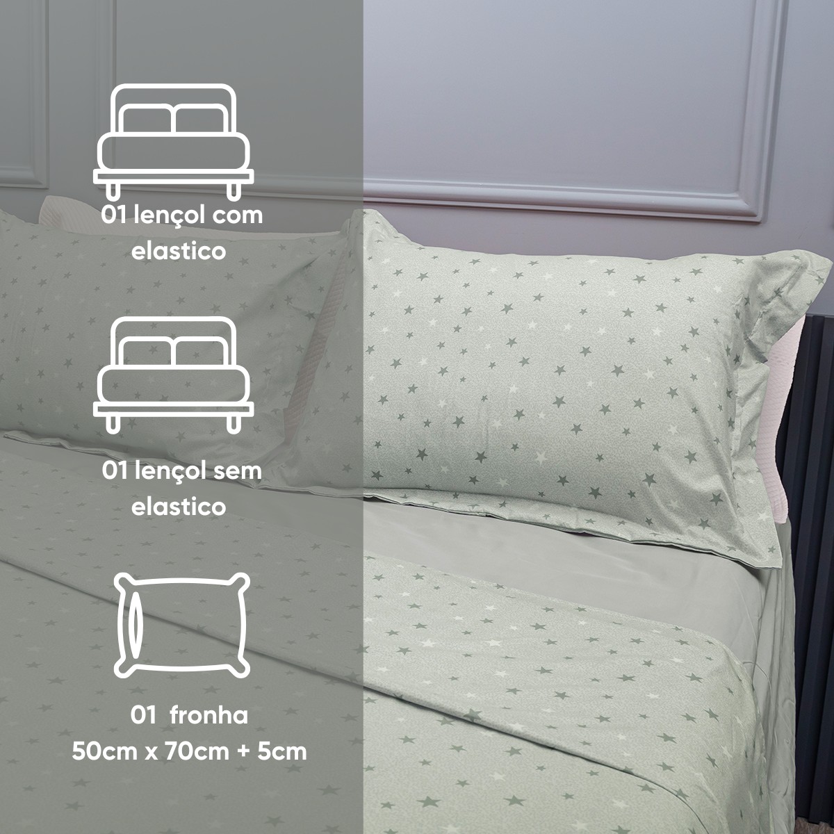 jogo de cama estampa delicada charme appel home stone 6