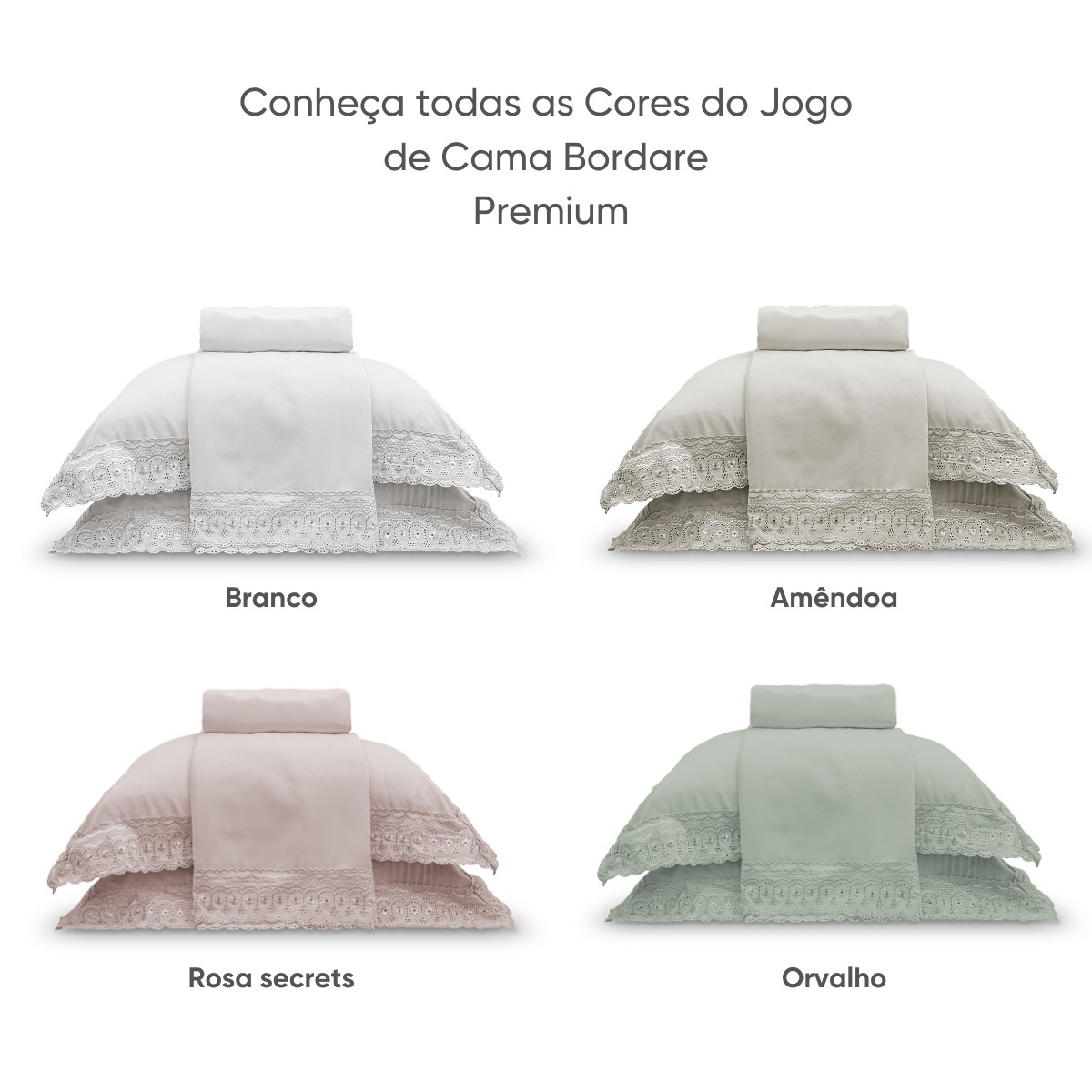 jogo de cama bordare appel cores