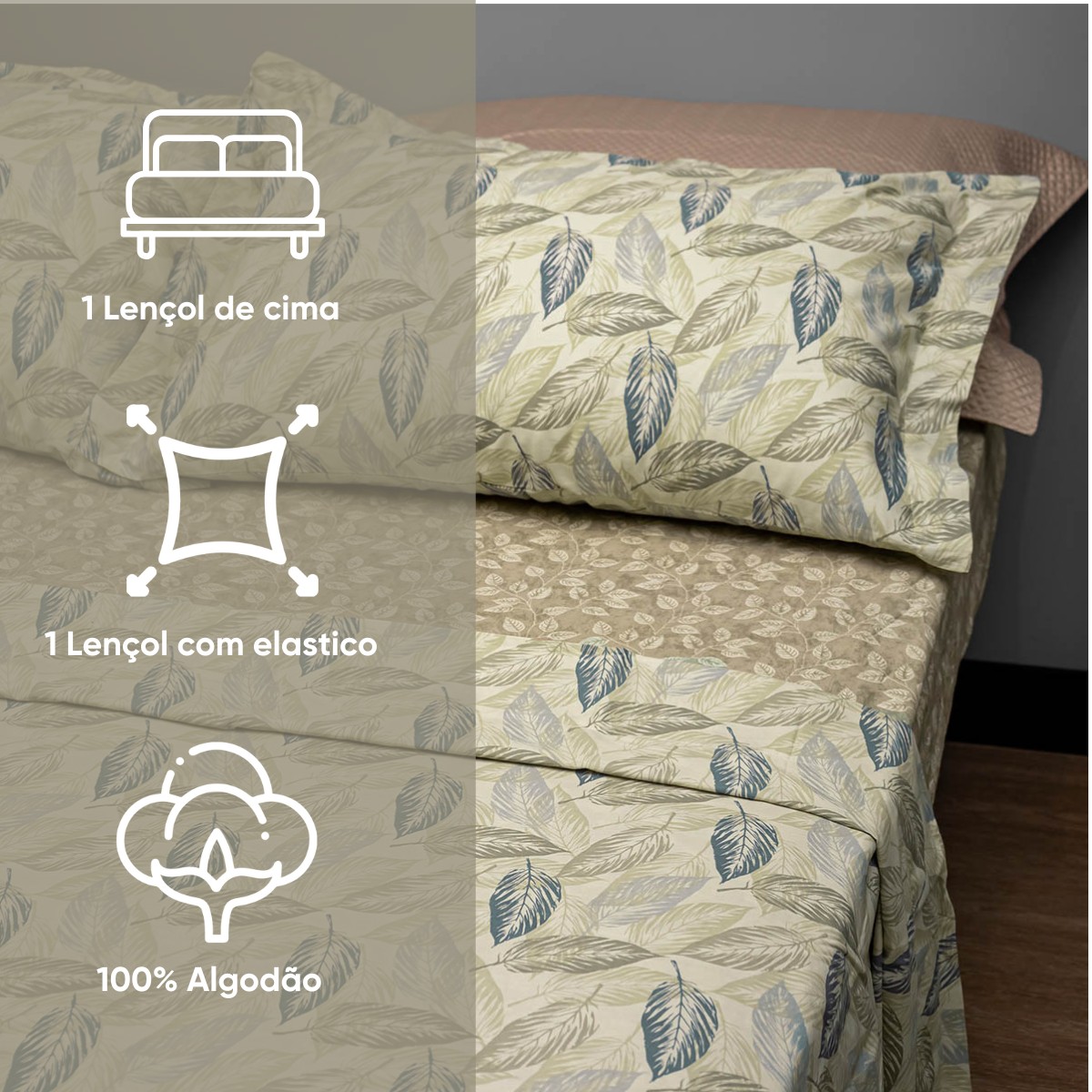 kit colcha queen verde babosa 2