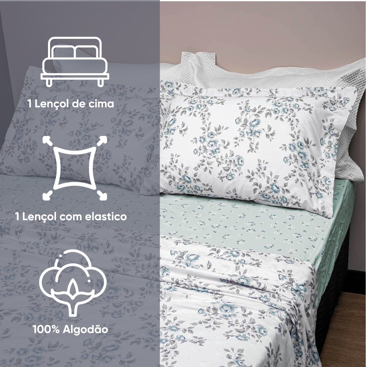 kit colcha queen verde babosa 3