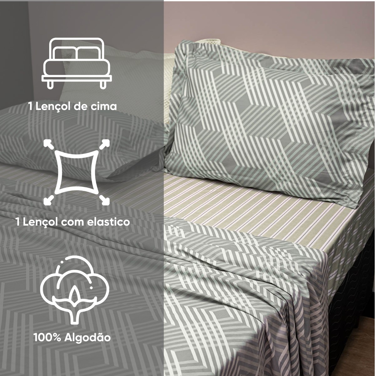 kit colcha queen verde babosa 4