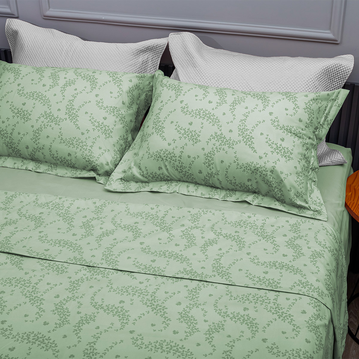 jogo de cama charme ambiente trevo