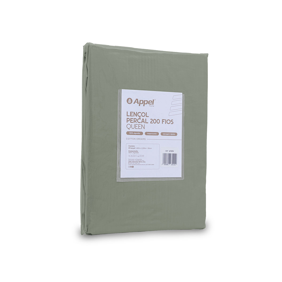 lencol avulso cotton dreams 200 fios embalagem grafite