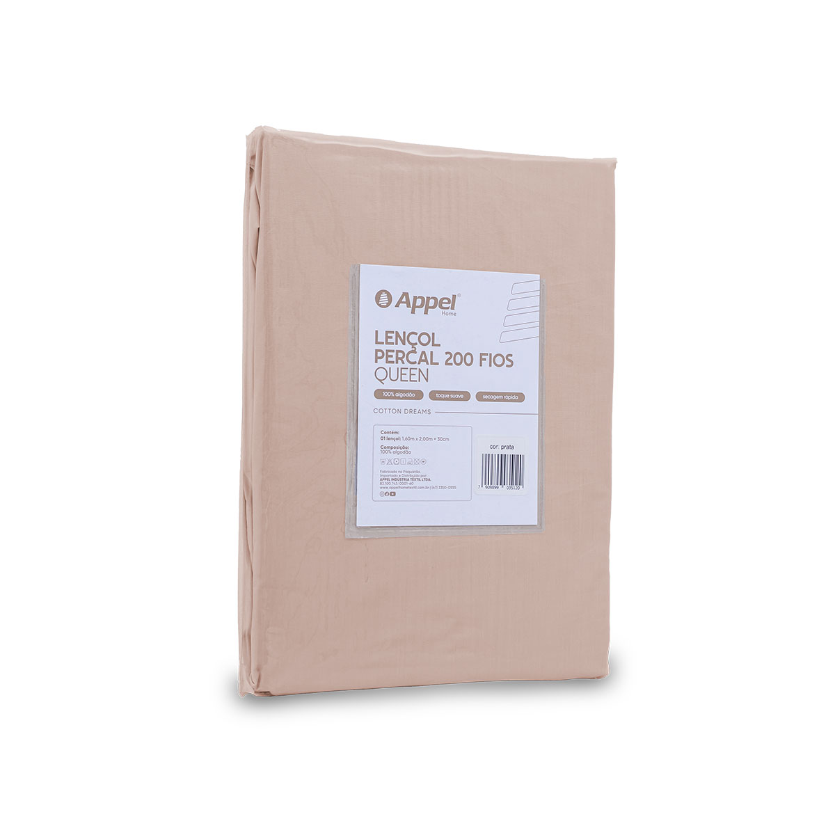 lencol avulso cotton dreams 200 fios embalagem rosa