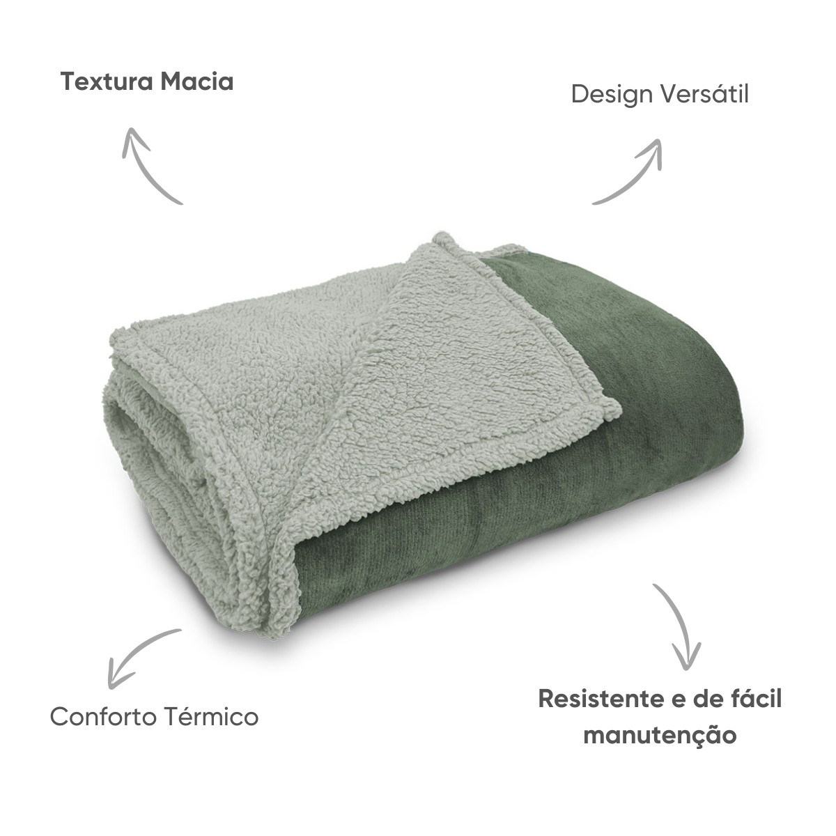 manta flannel classic colors azul detalhes setas