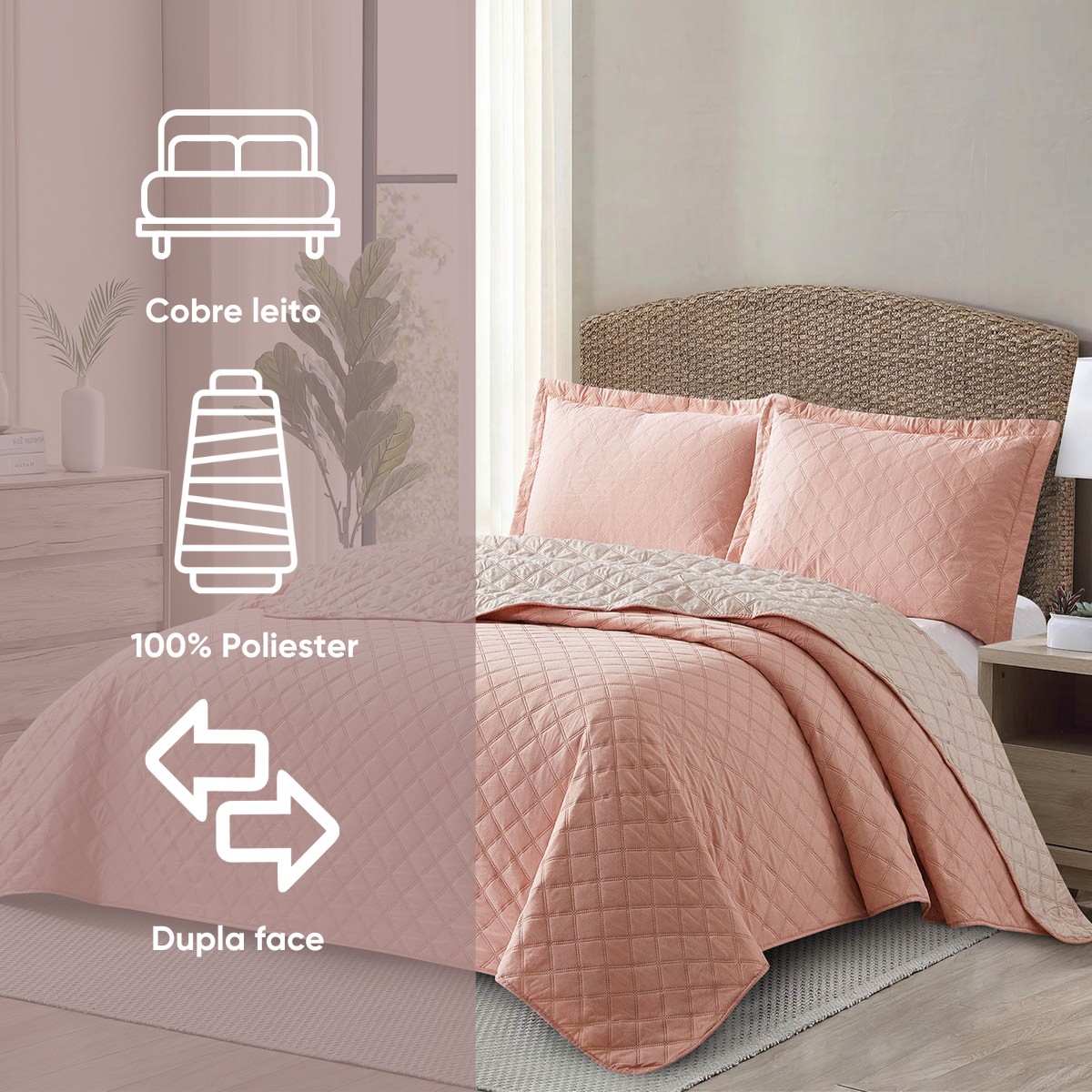 kit colcha queen verde babosa 4