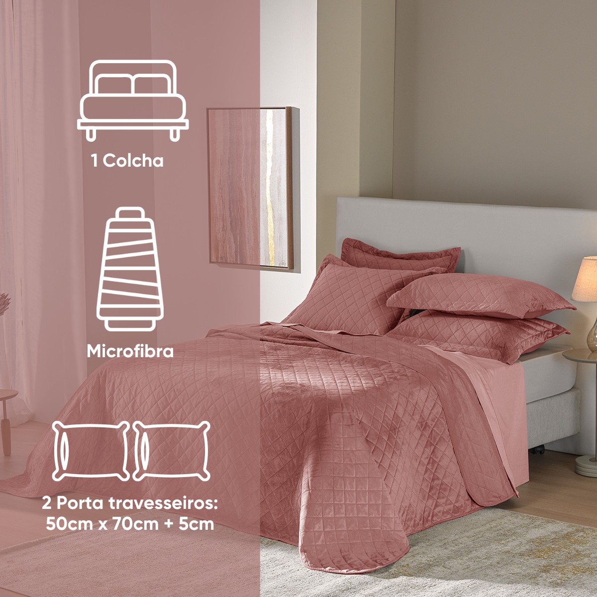 kit colcha queen verde babosa 3