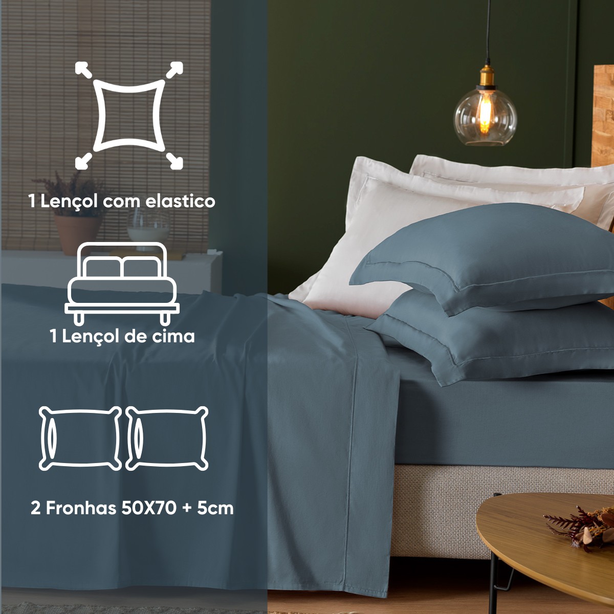 kit colcha queen verde babosa 3