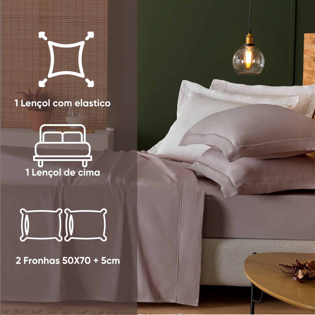 kit colcha queen verde babosa 4