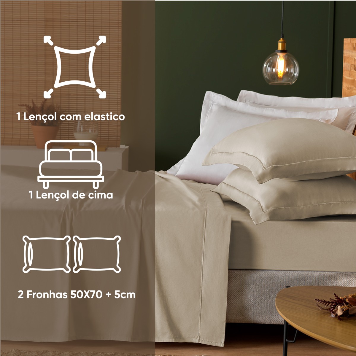 kit colcha queen verde babosa