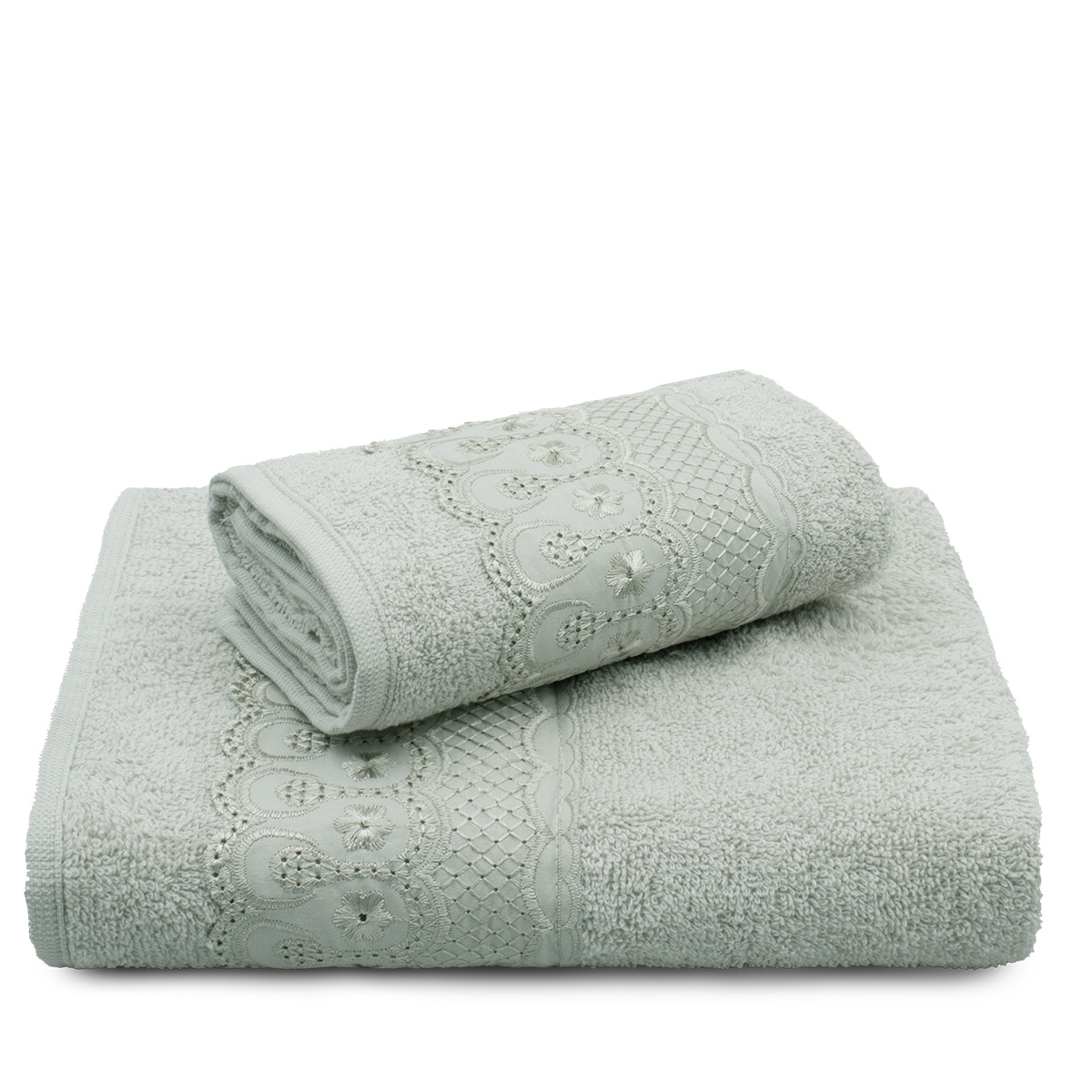 toalha bordare still jogo 2 pecas verde ice