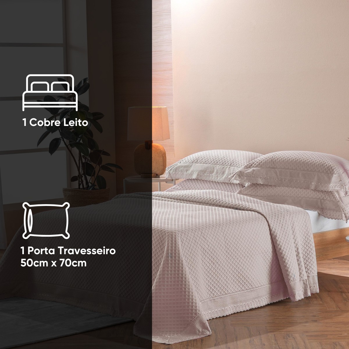 kit colcha bordare premium appel rosa 3