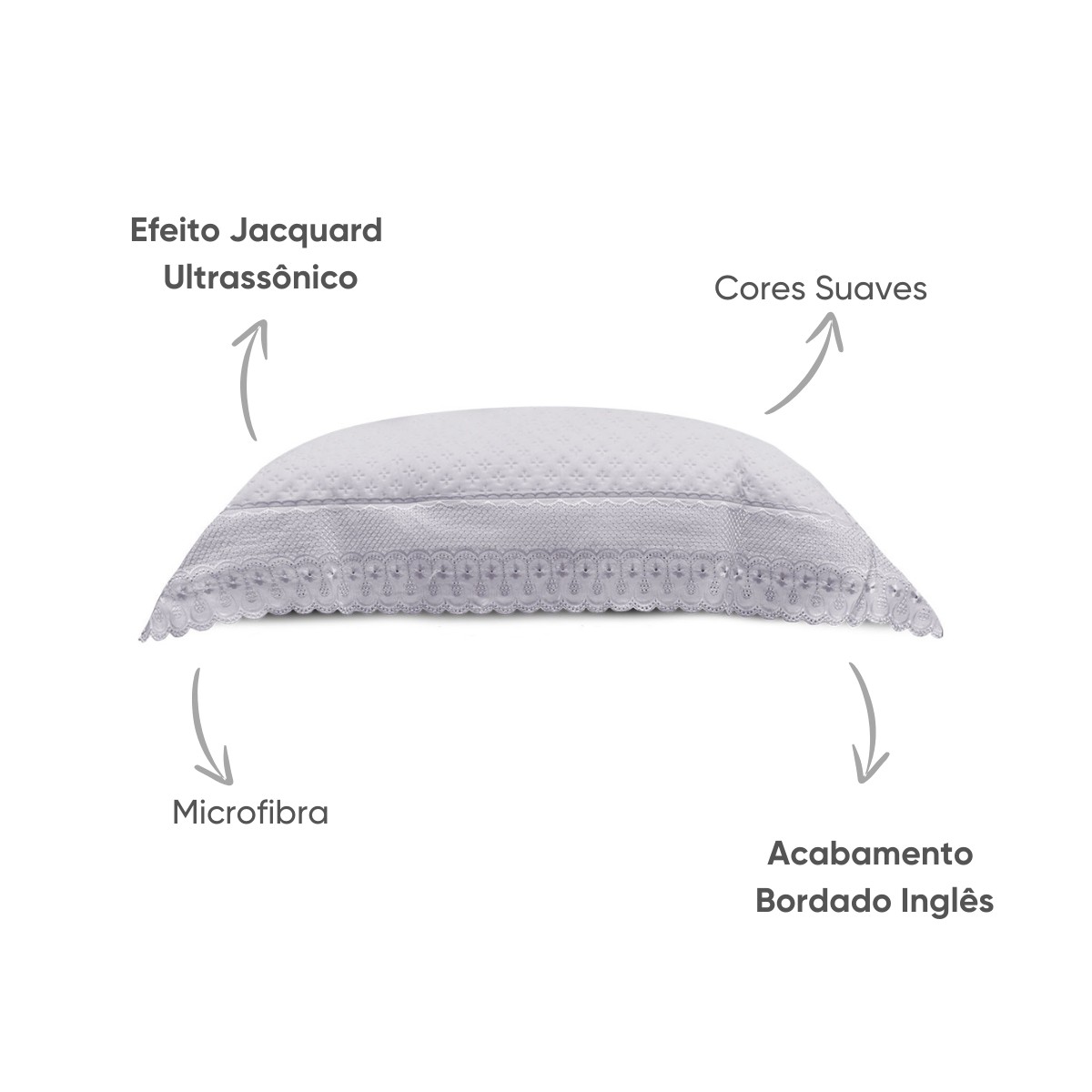 porta travesseiro bordare premium branco 2