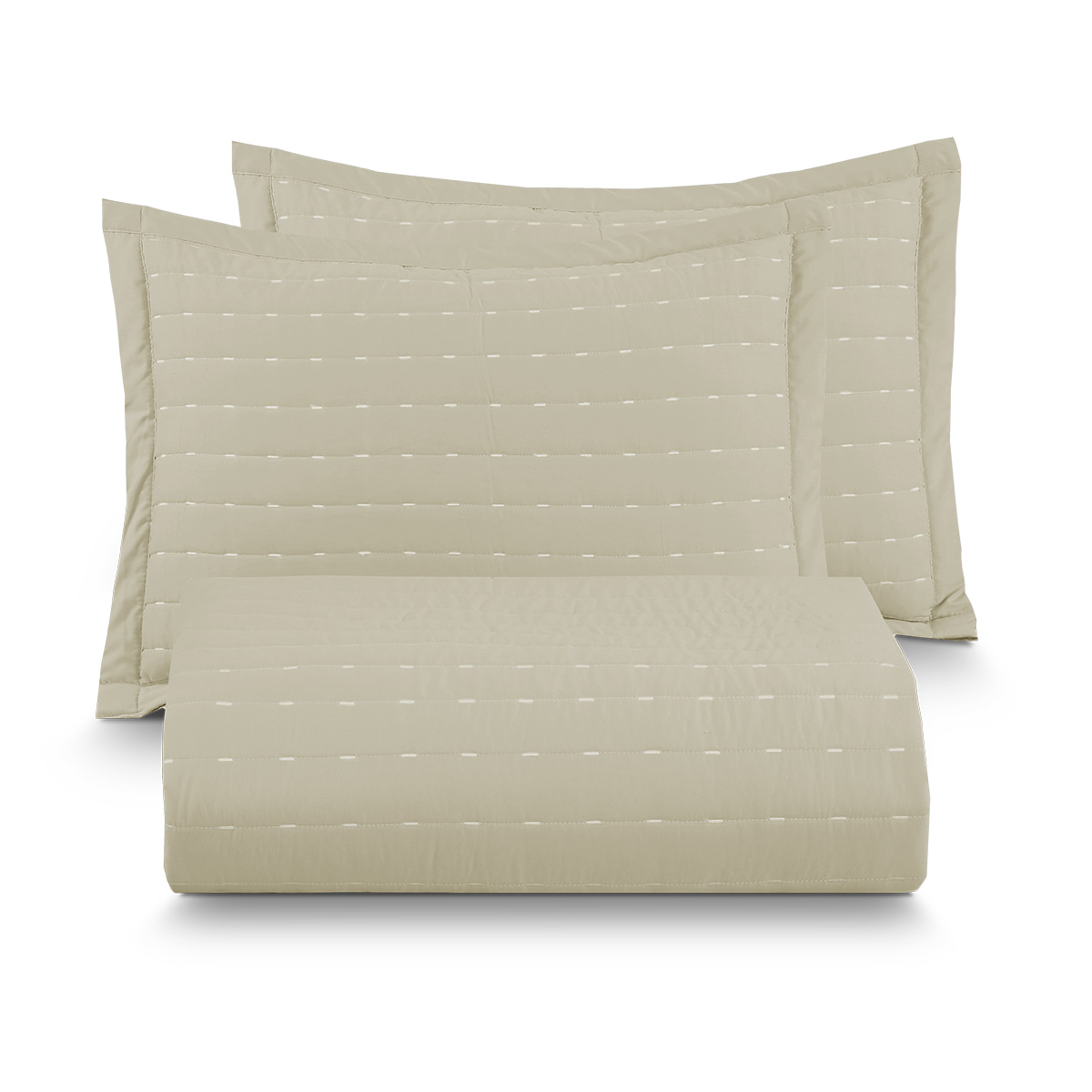 kit colcha bordada golden still bege