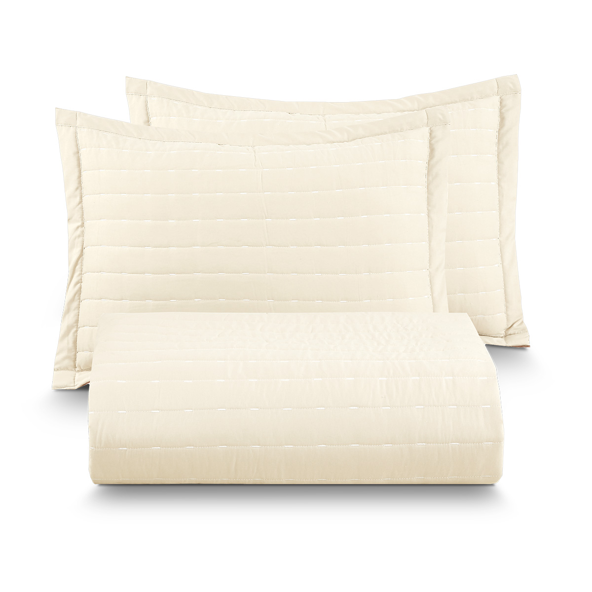 kit colcha bordada golden still off white