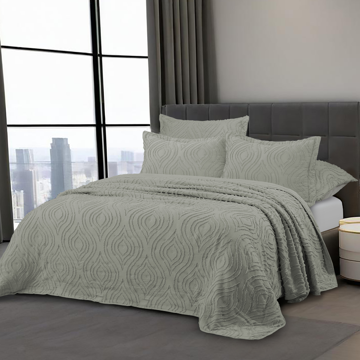 boucle ornare cinza claro