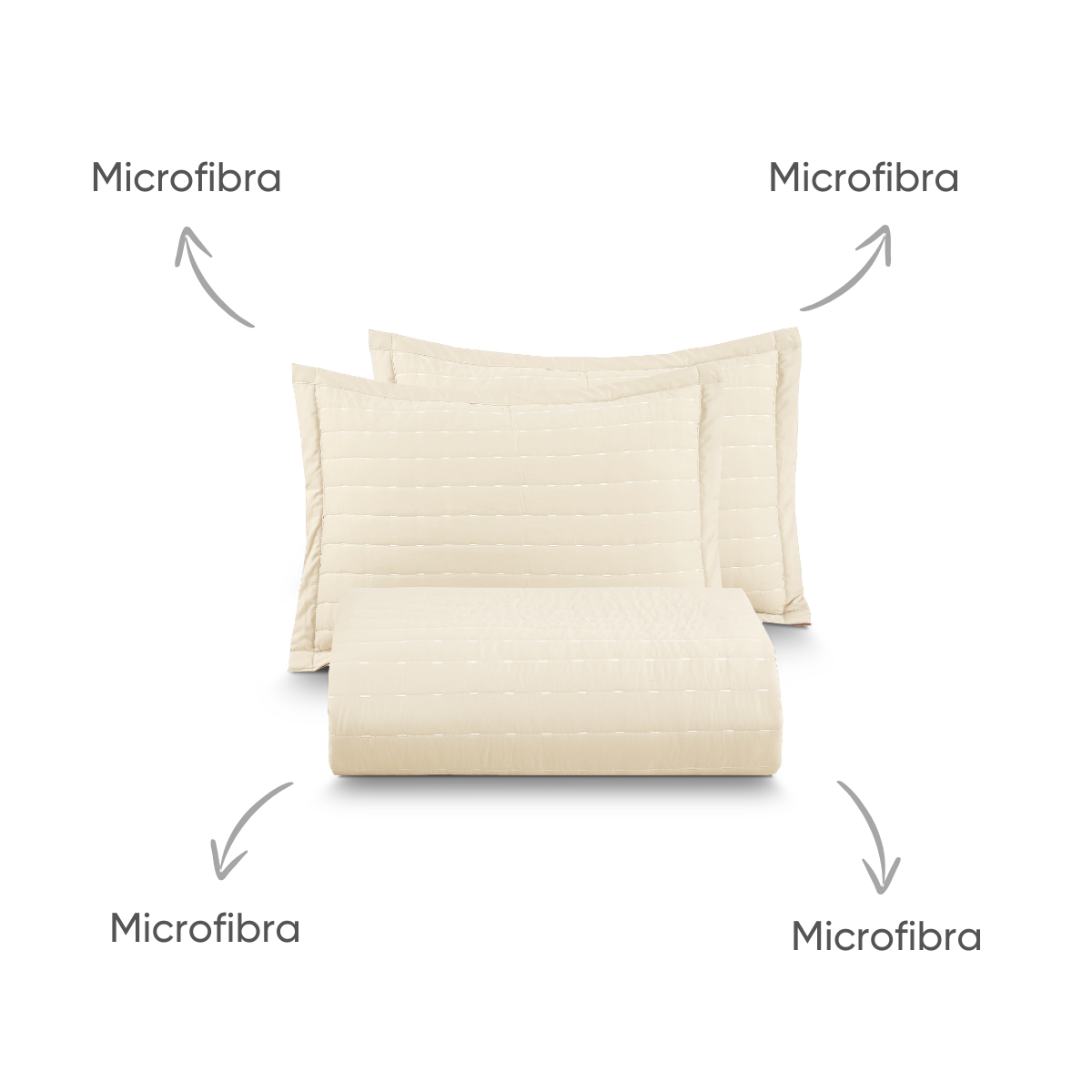 08 kit colcha de cama casal bordada toque de algodao golden