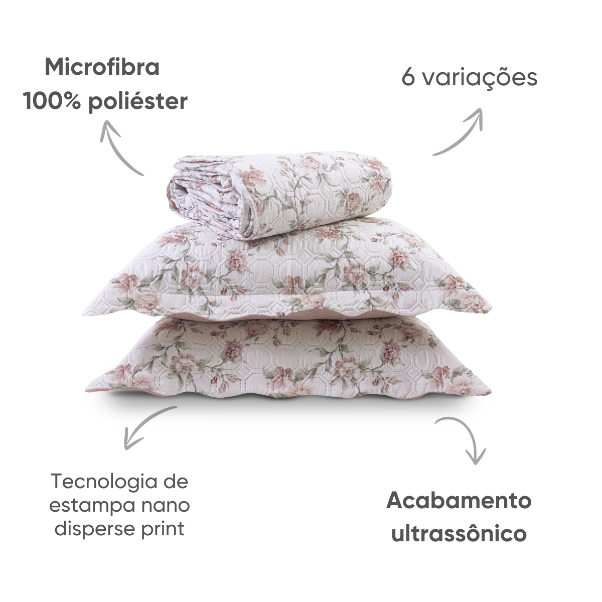 20 kit cobre leito cama solteiro estampado matelasse combinatto