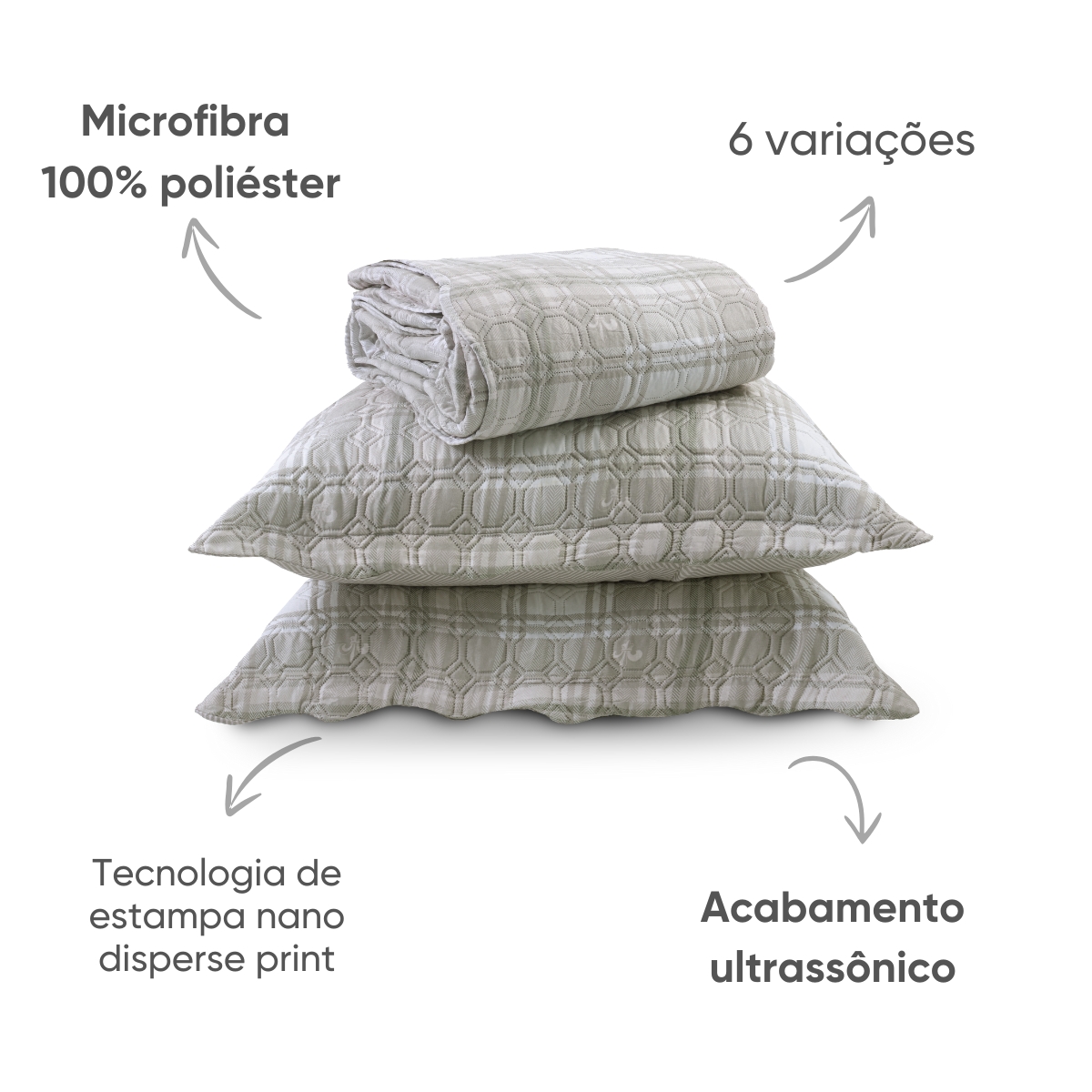 22 kit cobre leito cama solteiro estampado matelasse combinatto