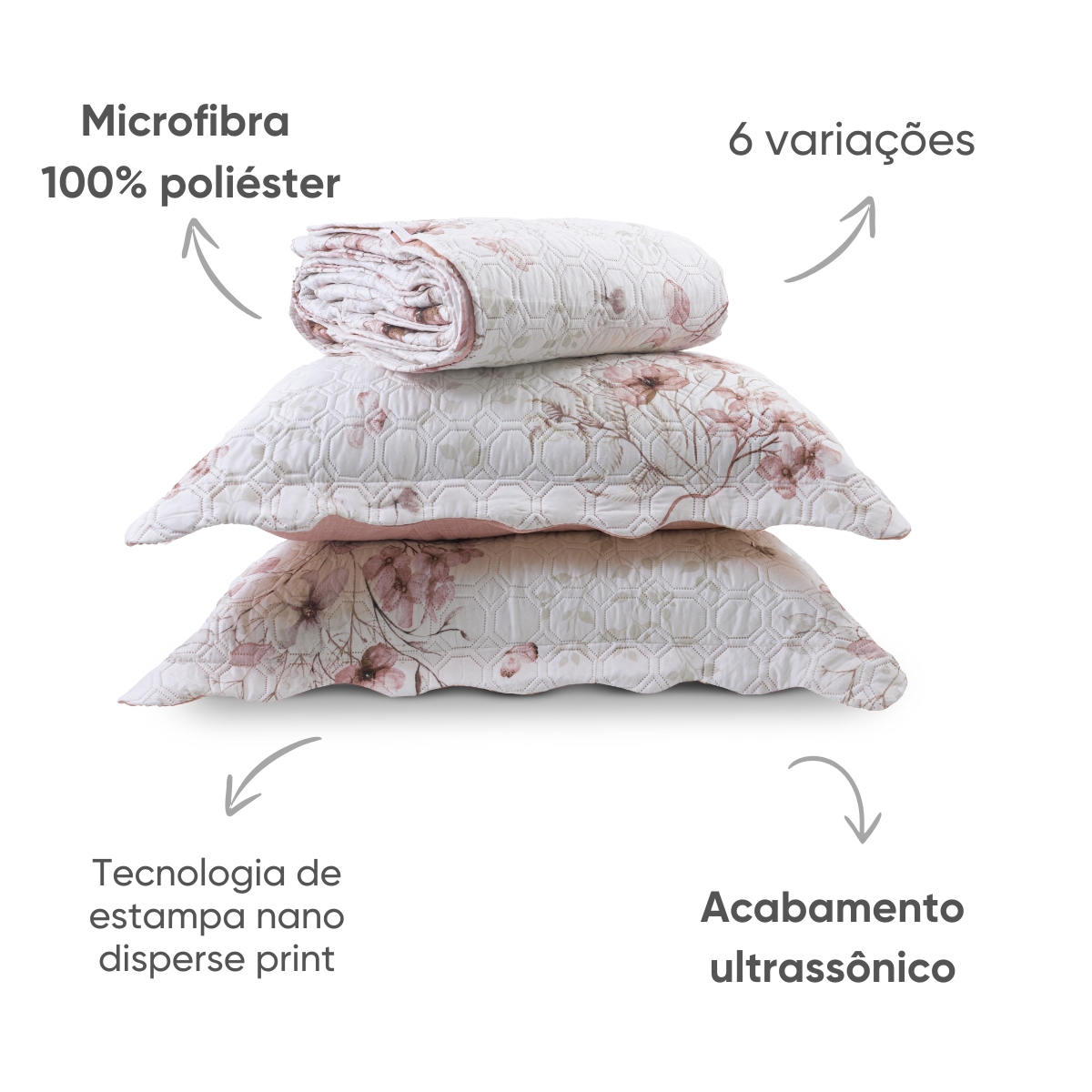 23 kit cobre leito cama solteiro estampado matelasse combinatto