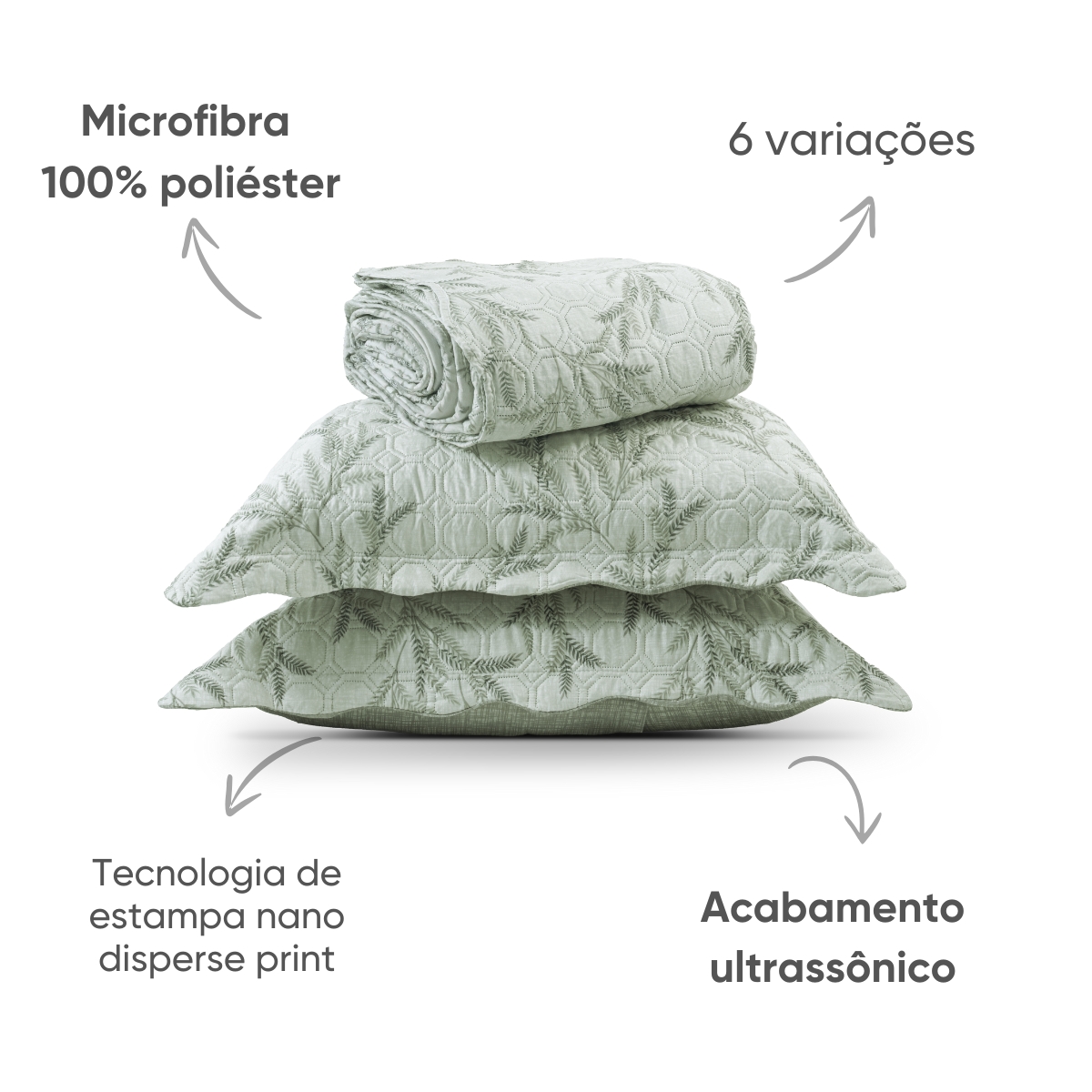 24 kit cobre leito cama solteiro estampado matelasse combinatto