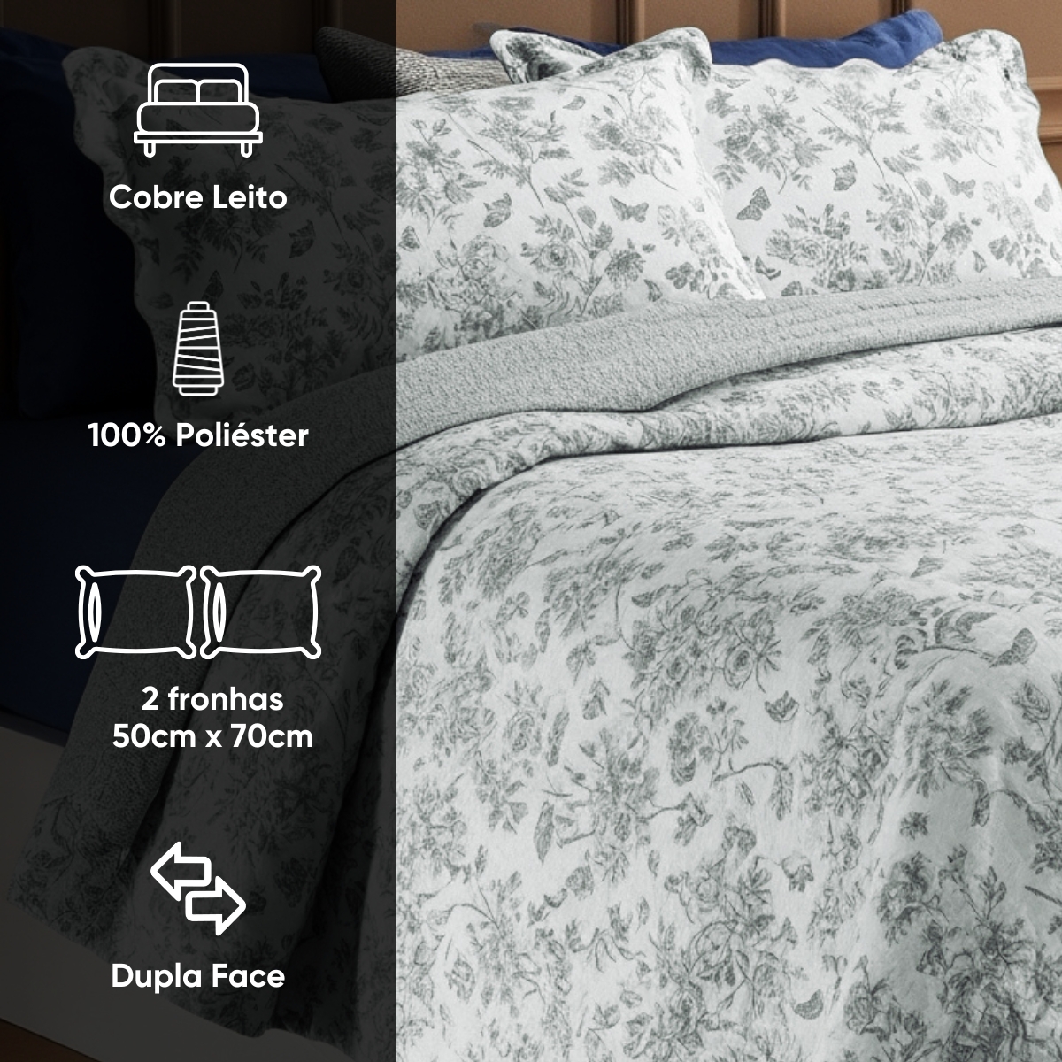 26 kit cobre leito cama solteiro estampado matelasse combinatto