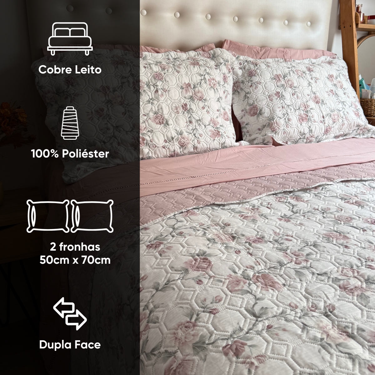 30 kit cobre leito cama solteiro estampado matelasse combinatto