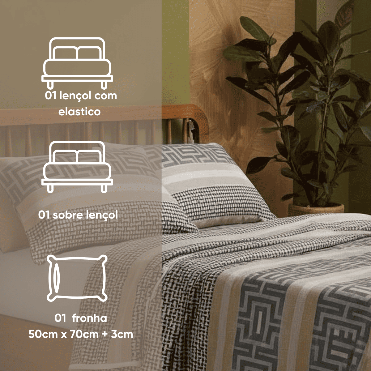 jogo de cama estampa delicada charme appel home stone 2