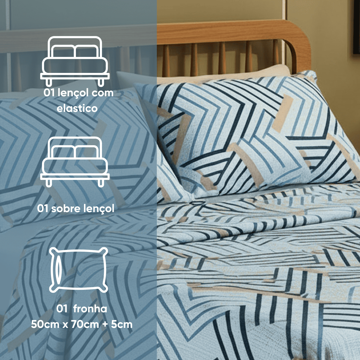 jogo de cama estampa delicada charme appel home stone 5