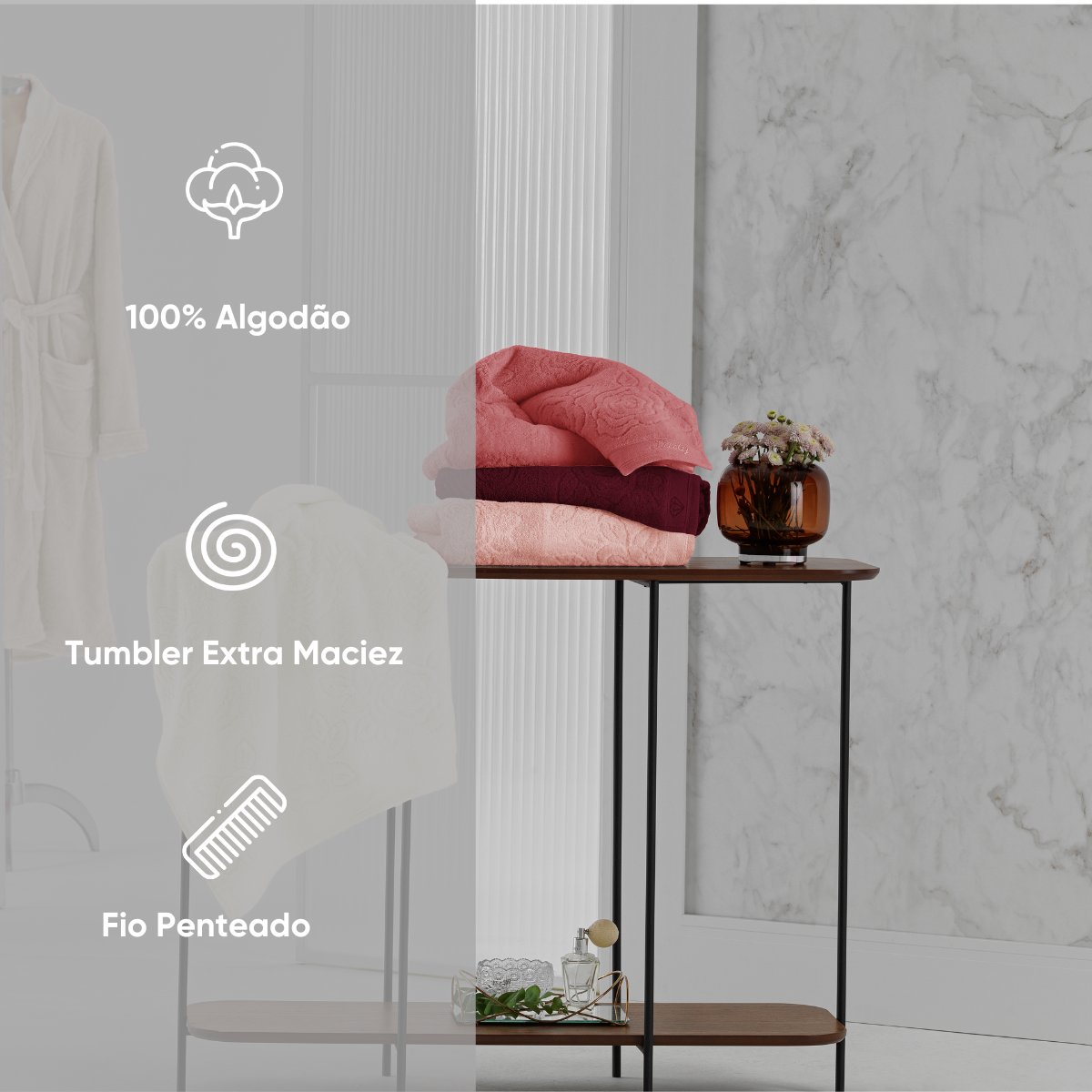 detalhes rosto banho