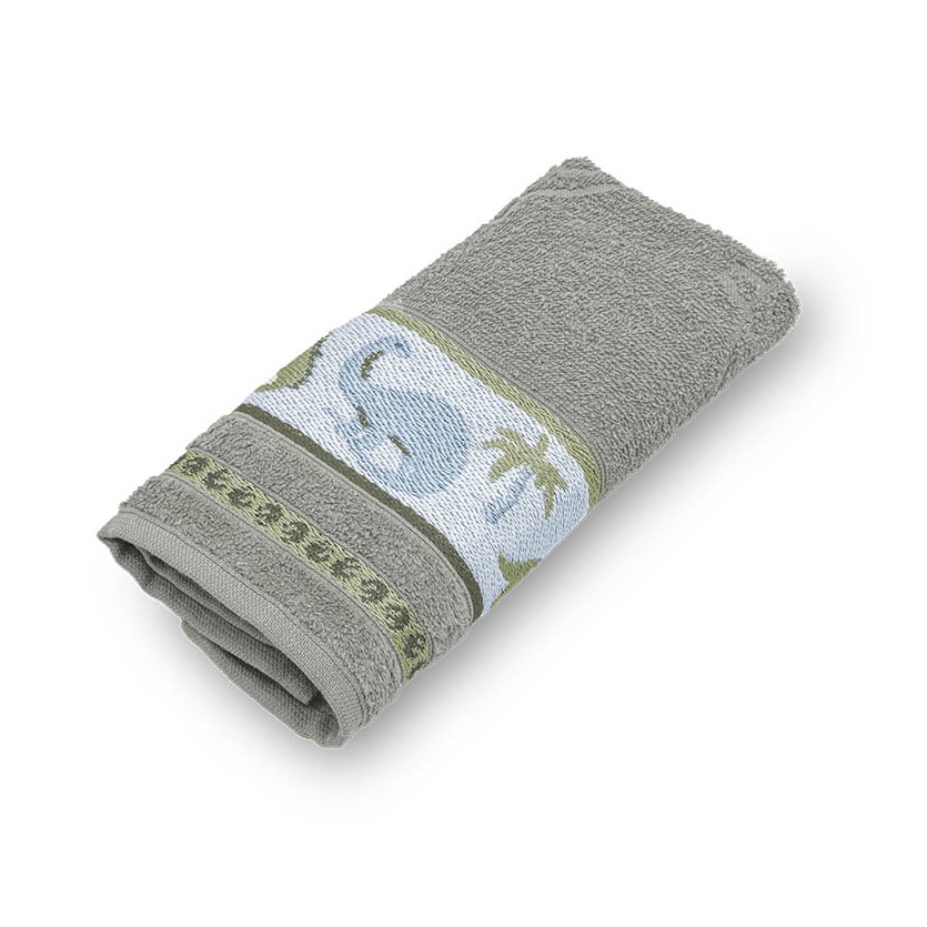 toalha soft kids lavabo still dinossauros cinza