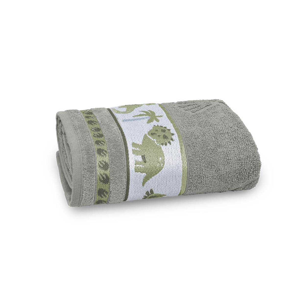 toalha soft kids banho still dinossauros cinza