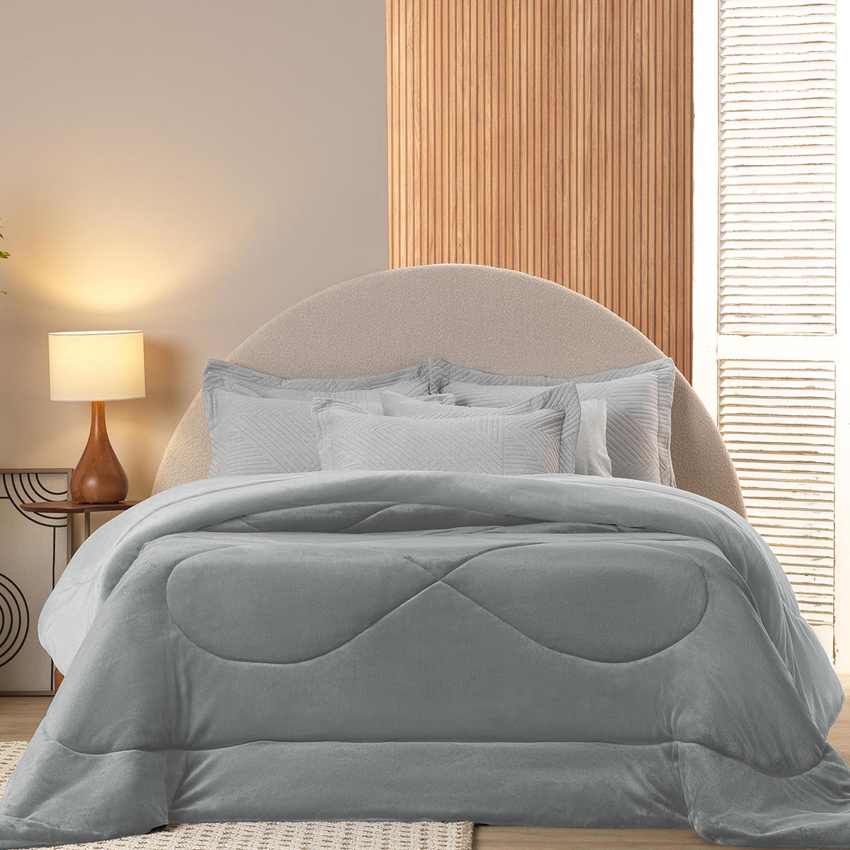 edredom plush flannel comfort ambiente metal