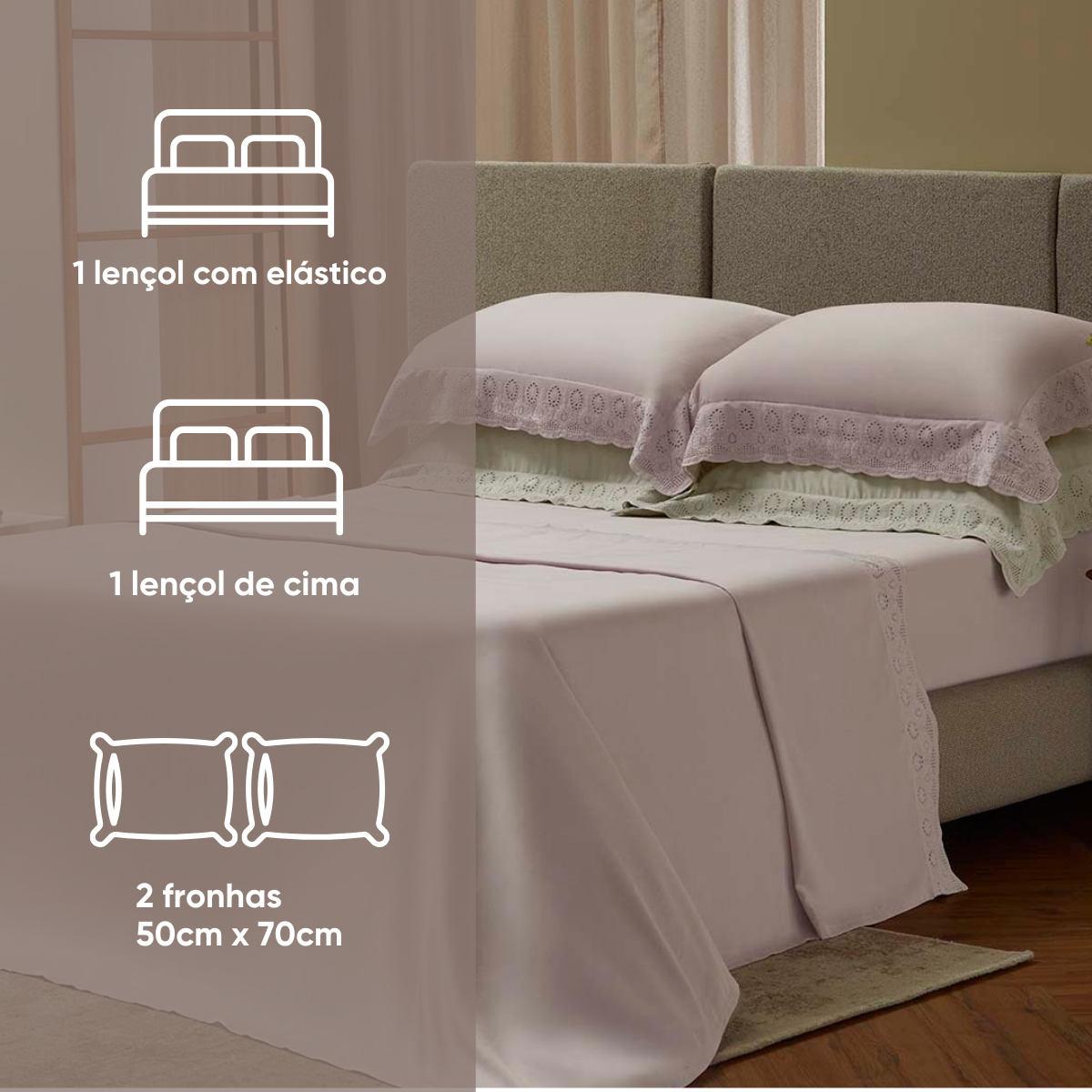 jogo de cama bordare appel amendoa 2 4