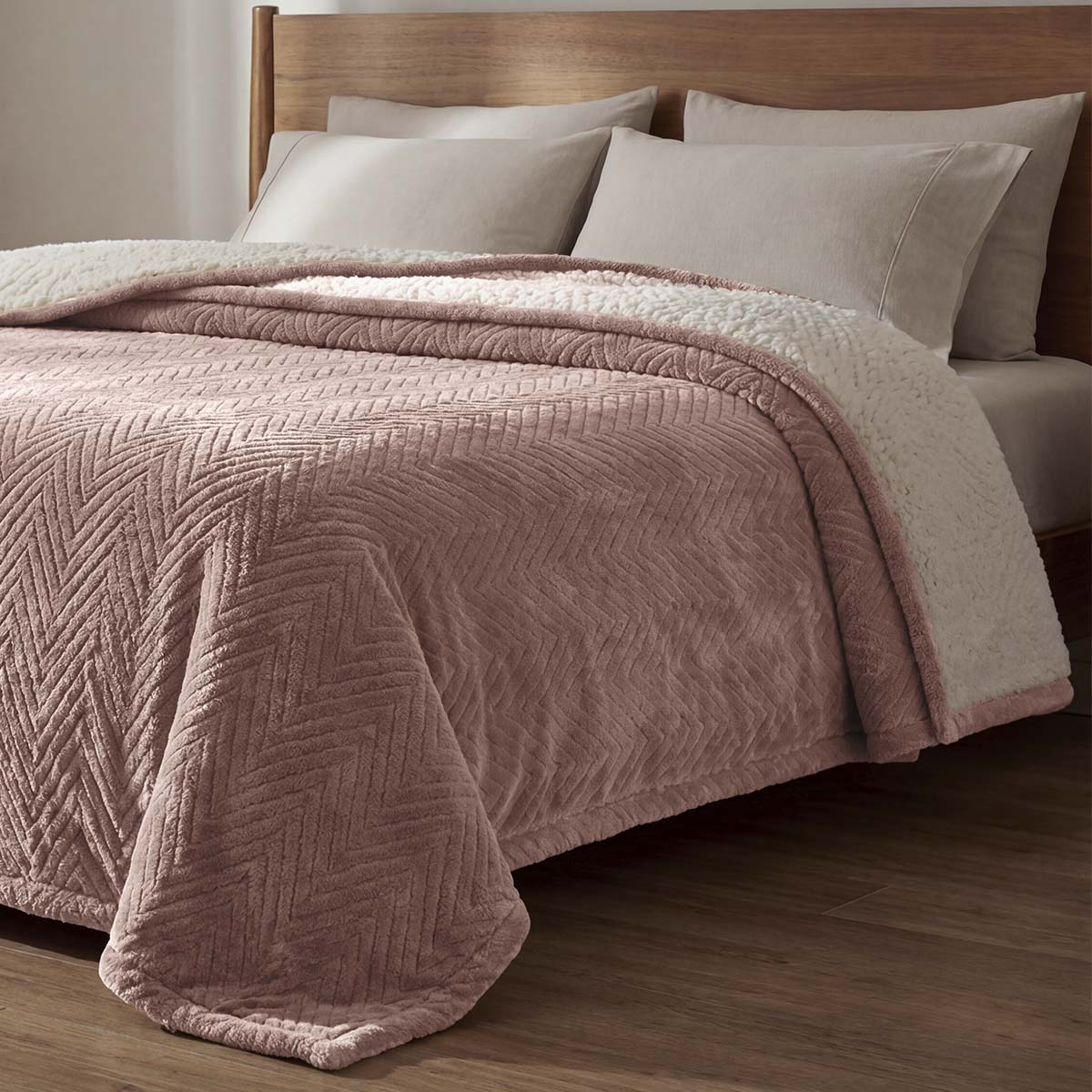 cobertor sherpa glamour ambiente rosa fosco
