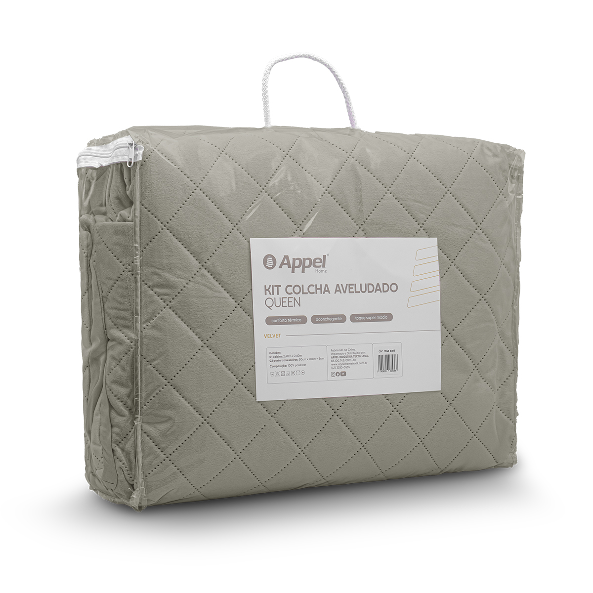 kit colcha velvet still embalagem 2026 antilope