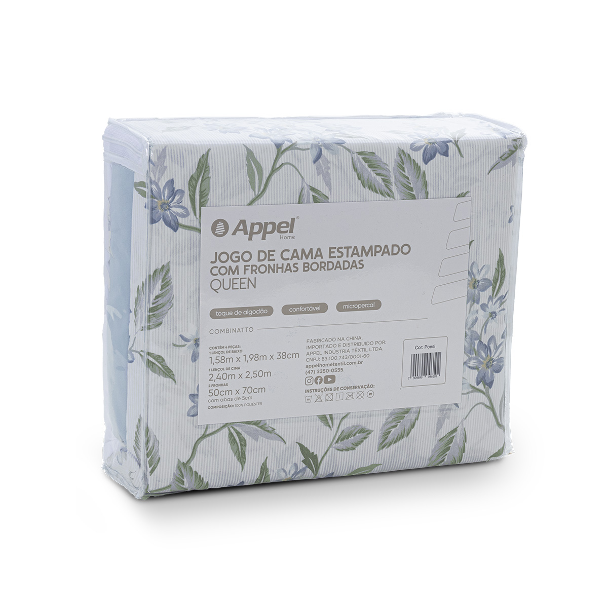 jogo de cama combinatto embalagem poesi