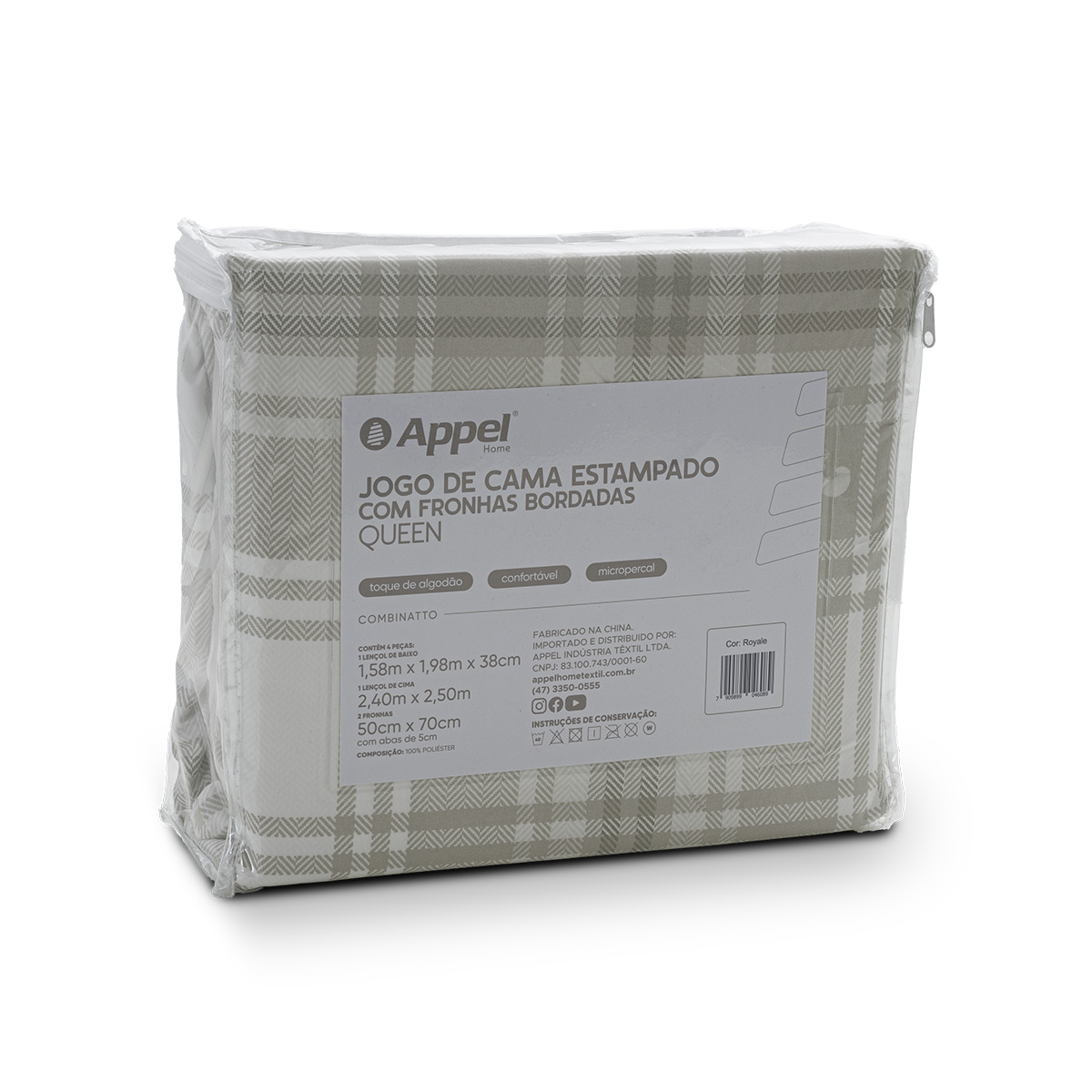 jogo de cama combinatto embalagem royale