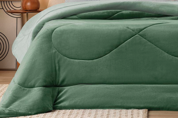 Edredom Solteiro Plush Flannel Confort Appel Home