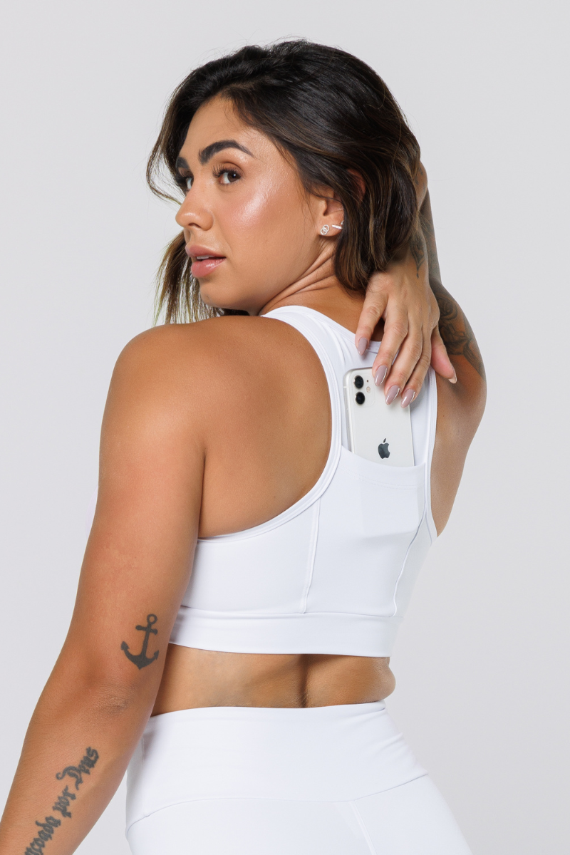 02 top poliamida nadador com bolso nas costas branco