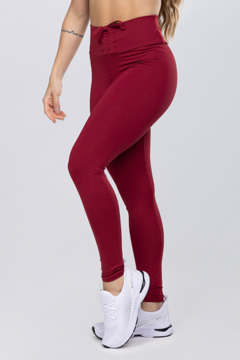 02 calca legging empina bumbum poliamda vermelho