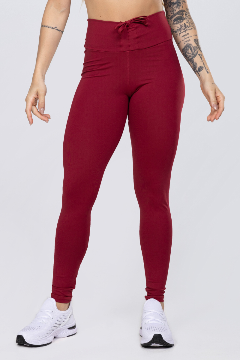 03 calca legging empina bumbum poliamda vermelho