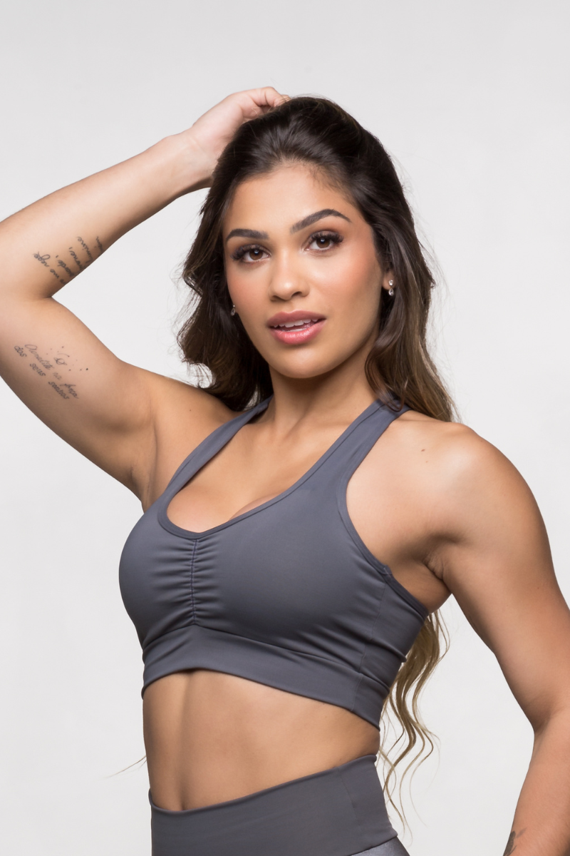 02 top fitness poliamida nadador cinza