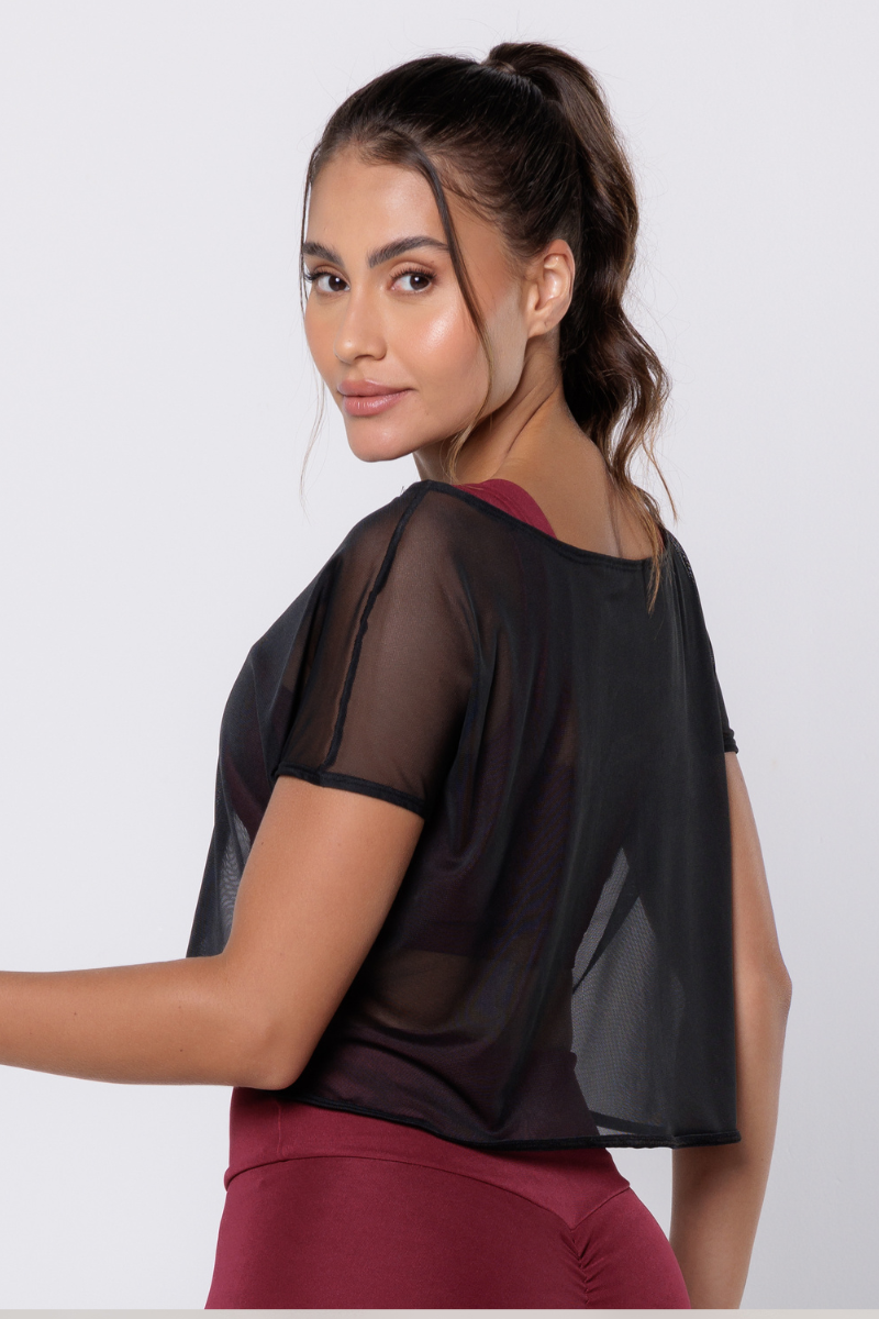 01 cropped tule com transparencia preto