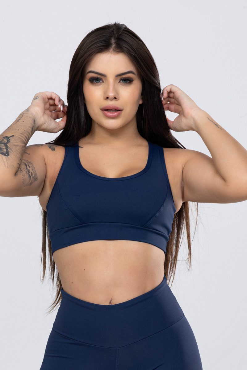 04 top poliamida nadador com bolso nas costas azul marinho