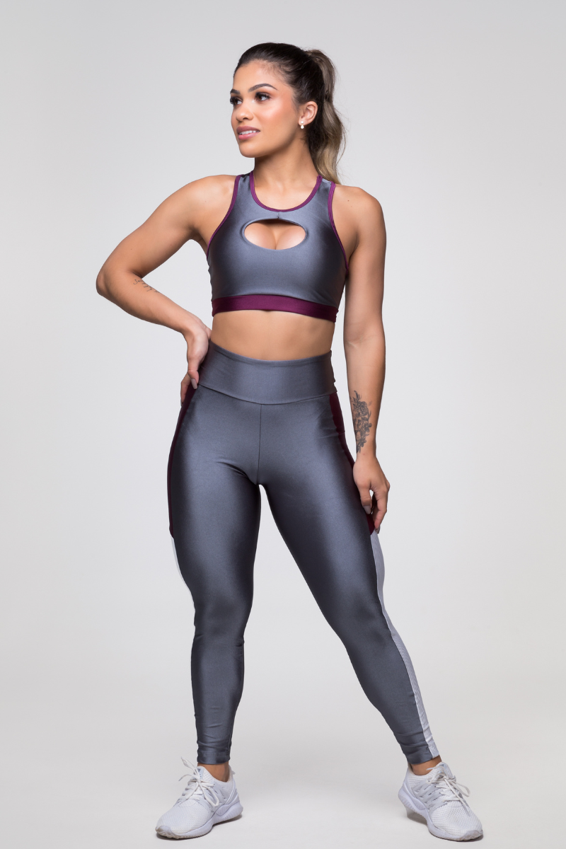 01 top fitness metalic poliamida cinza com malbec
