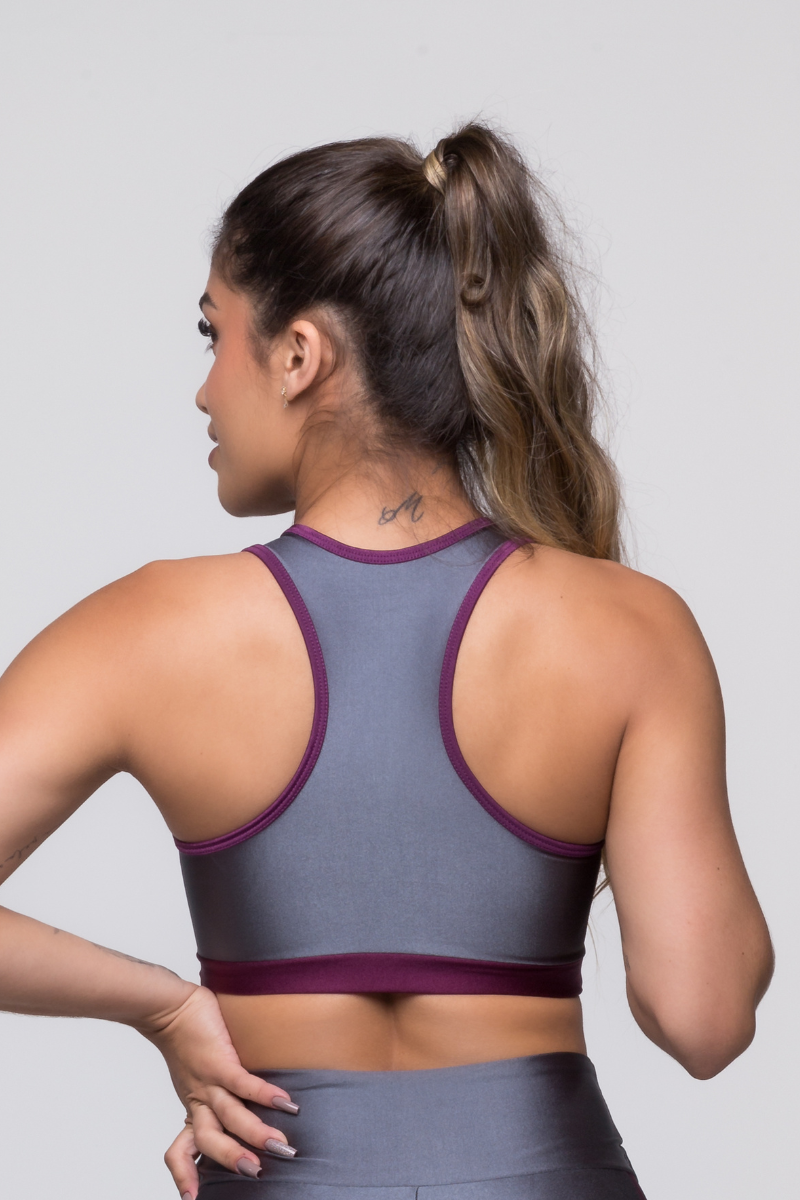 05 top fitness metalic poliamida cinza com malbec